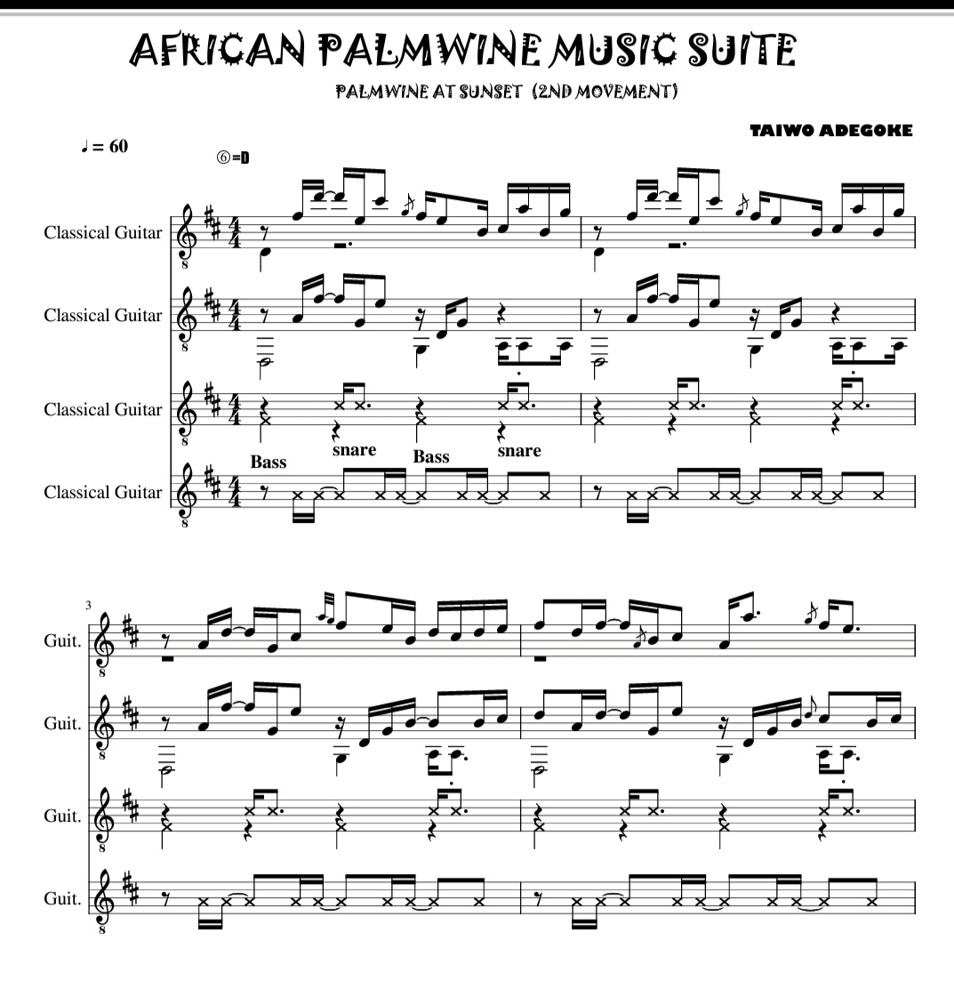 AFRICAN PALMWINE MUSIC SUITE (2ND MOVEMENT) - Image 3