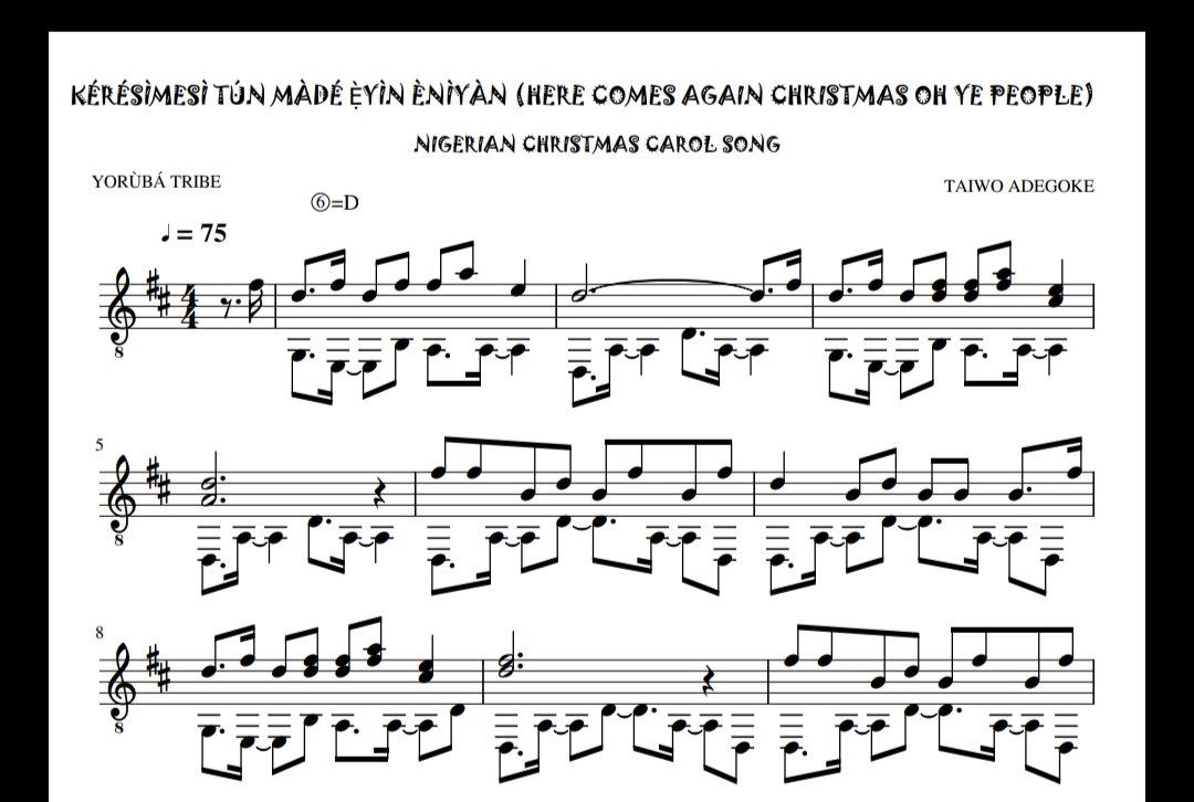 KÉRÉSÌMESÌ TÚN MÀDÉ Ẹ̀YIN ÈNÌYÀN (HERE COMES AGAIN CHRISTMAS OH YE PEOPLE) - Image 2